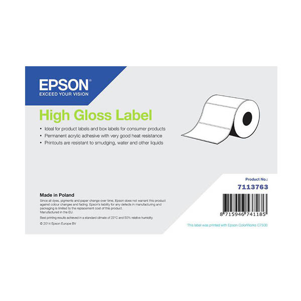 Epson 7113763 étiquettes haute brillance 210 x 297 mm (d'origine) 084284 - 1