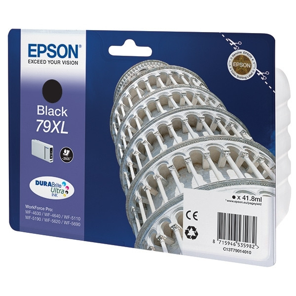 Epson 79XL (T7901) cartouche d'encre noire à haute capacité (d'origine) C13T79014010 902551 - 1