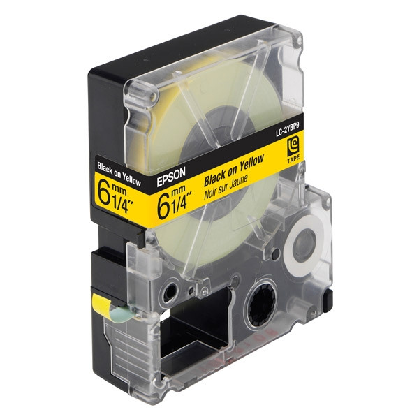 Epson LC-2YBP9 ruban d'étiquettes 6 mm (d'origine) - noir sur jaune pastel C53S623401 083002 - 1