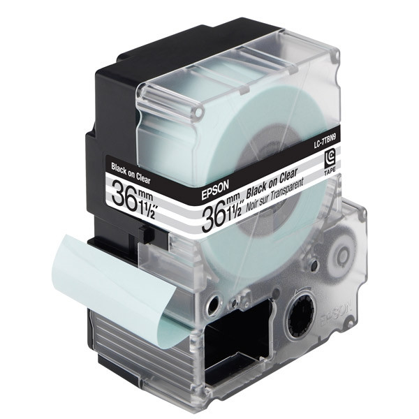 Epson LC-7TBN9 ruban d'étiquettes 36 mm (d'origine) - noir sur transparent C53S628404 083100 - 1