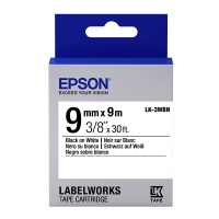 Epson LK-3WBN ruban d'étiquettes standard 9 mm (d'origine) - noir sur blanc C53S653003 083178