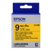 Epson LK-3YBW ruban d'étiquettes extra-adhésives 9 mm (d'origine) - noir sur jaune