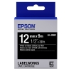 Epson LK-4BWV ruban d'étiquettes vivide 12 mm (d'origine) - blanc sur noir