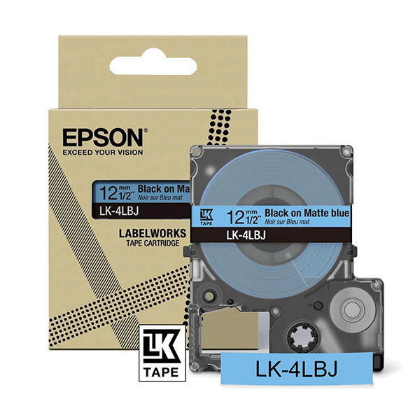 Epson LK-4LBJ ruban mat 12 mm (d'origine) - noir sur bleu C53S672080 084414 - 1