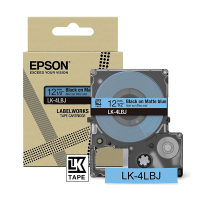 Epson LK-4LBJ ruban mat 12 mm (d'origine) - noir sur bleu C53S672080 084414