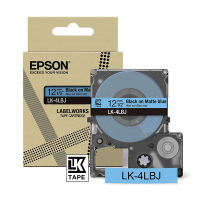 Epson LK-4LBJ ruban mat 12 mm (d'origine) - noir sur bleu C53S672080 084414