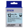 Epson LK-4LBK ruban en satin 12 mm (d'origine) - noir sur bleu clair 083222 - 1