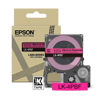 Epson LK-4PBF ruban 12 mm (original) -  noir sur rose fluo C53S672100 084458