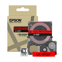 Epson LK-4RBF ruban 12 mm (d'origine) - noir sur rouge fluo C53S672099 084456