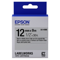 Epson LK-4SBE ruban d'étiquettes adhésives 12 mm (d'origine) - noir sur argent C53S654017 083214