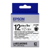 Epson LK-4TBN ruban d'étiquettes 12 mm (d'origine) - noir sur transparent