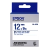 Epson LK-4WLN ruban standard 12 mm (d'origine) - bleu sur blanc