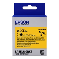 Epson LK-4YBA5 ruban thermorétractable noir sur jaune 5 mm (d'origine) C53S654906 083292