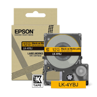 Epson LK-4YBJ ruban mat 12 mm (d'origine) - noir sur jaune C53S672074 084454