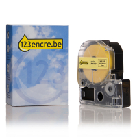 Epson LK-4YBP cassette à ruban 12 mm (marque 123encre) - noir sur jaune pastel C53S654008C 083185
