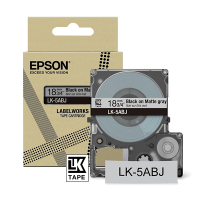 Epson LK-5ABJ ruban mat 18 mm (d'origine) - noir sur gris clair C53S672087 084428