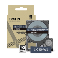 Epson LK-5HWJ ruban mat 18 mm (d'origine) - blanc sur bleu marine C53S672085 084424