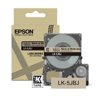 Epson LK-5JBJ ruban mat 18 mm (d'origine) - noir sur beige C53S672091 084436