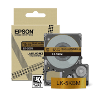 Epson LK-5KBM ruban 18 mm (d'origine) - noir sur or métallisé C53S672093 084440