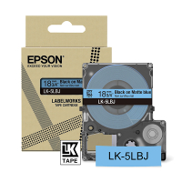 Epson LK-5LBJ ruban mat 18 mm (d'origine) - noir sur bleu C53S672081 084416