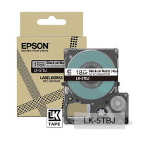 Epson LK-5TBJ ruban mat 18 mm (d'origine) - noir sur transparent C53S672066 084390