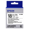 Epson LK-5WBW ruban d'étiquettes extra adhésives 18 mm (d'origine) - noir sur blanc