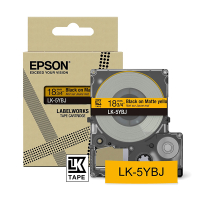 Epson LK-5YBJ ruban mat 18 mm (d'originel) - noir sur jaune C53S672075 084406