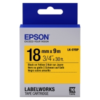 Epson LK-5YBP ruban d'étiquettes 18 mm (d'origine) - noir sur jaune pastel C53S655003 083238