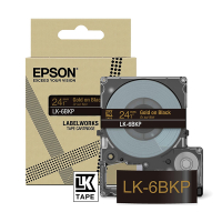 Epson LK-6BKP ruban 24 mm (d'origine) - or sur noir métallisé C53S672096 084446