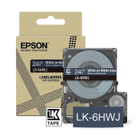 Epson LK-6HWJ ruban mat 24 mm (d'origine) - blanc sur bleu marine C53S672086 084426