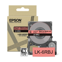 Epson LK-6RBJ ruban mat 24 mm (d'origine) - noir sur rouge C53S672073 084404