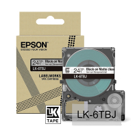 Epson LK-6TBJ ruban mat 24 mm (d'origine) - noir sur transparent C53S672067 084392