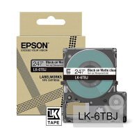 Epson LK-6TBJ ruban mat 24 mm (d'origine) - noir sur transparent C53S672067 084392