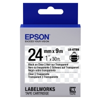Epson LK-6TBN ruban d'étiquettes 24 mm (d'origine) - noir sur transparent C53S656007 083262