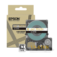 Epson LK-6TKN ruban 24 mm (d'origine) - or sur transparent métallisé C53S672098 084450