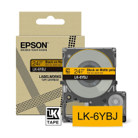 Epson LK-6YBJ ruban mat 24 mm (d'origine) - noir sur jaune C53S672076 084408