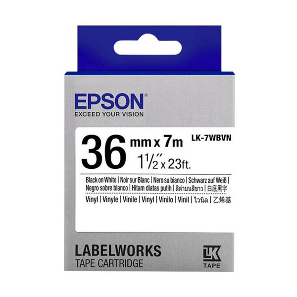 Epson LK-7WBVN ruban d'étiquettes 36 mm (d'origine) - noir sur blanc C53S657012 084358 - 1