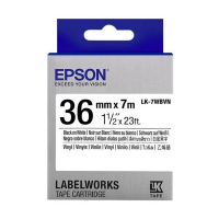 Epson LK-7WBVN ruban d'étiquettes 36 mm (d'origine) - noir sur blanc C53S657012 084358