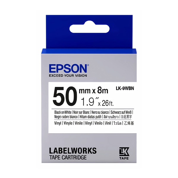 Epson LK-9WBN ruban 50 mm (d'origine) - noir sur blanc C53S659001 084304 - 1