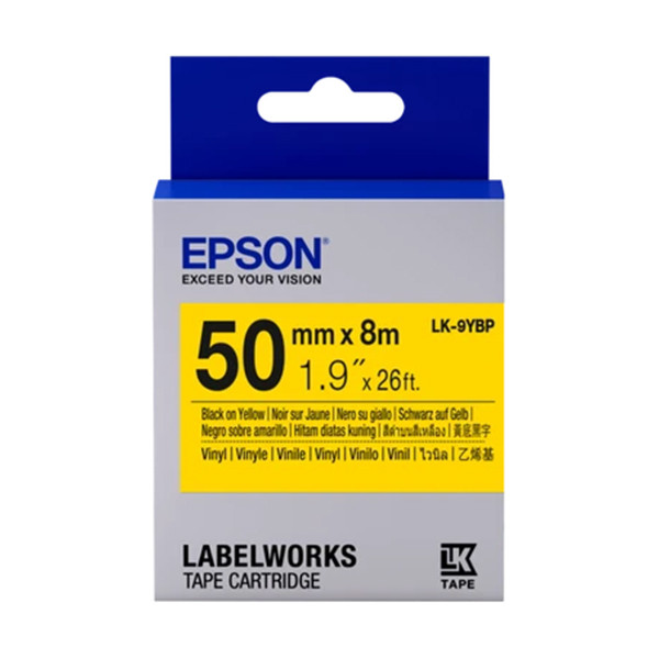 Epson LK-9YBP ruban 50 mm (d'origine) - noir sur jaune pastel C53S659002 084306 - 1