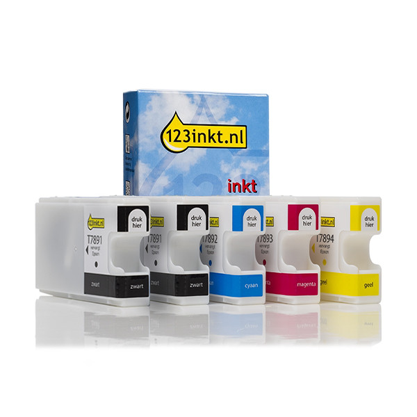 Epson Offre Epson : série T789 2x noir + 3x couleur (marque 123encre)  160844 - 1