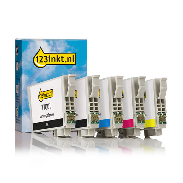 Epson Offre Epson : série T100 2x noir + 3x couleur (marque 123encre)  160827 - 1