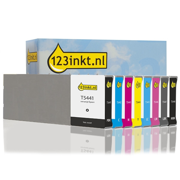 Epson Offre Epson : série T544 (marque 123encre) - noir + 7 couleurs C13T544100C C13T544200C C13T544300C C13T544400C C13T544500C 127023 - 1