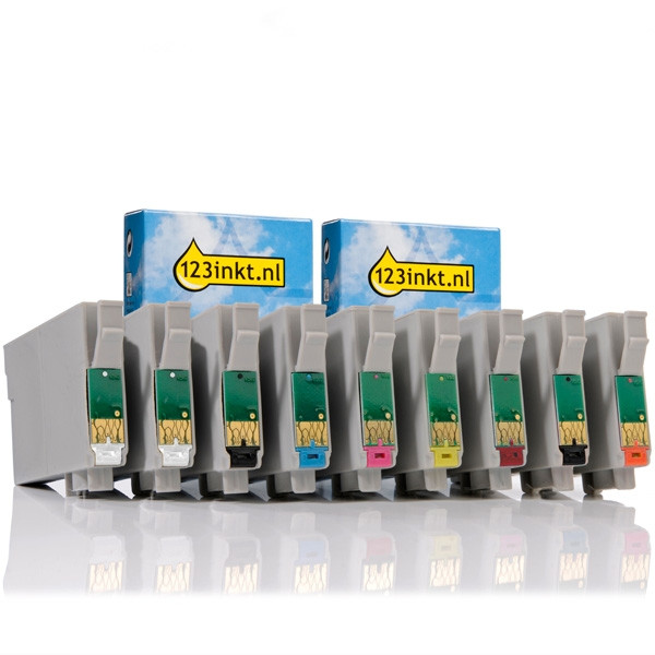 Epson Offre spéciale Epson : série T087 (2 types de noir + 5 couleurs + optimiseur) (marque 123encre) C13T08704010C C13T08714010C C13T08724010C C13T08734010C C13T08744010C 110588 - 1