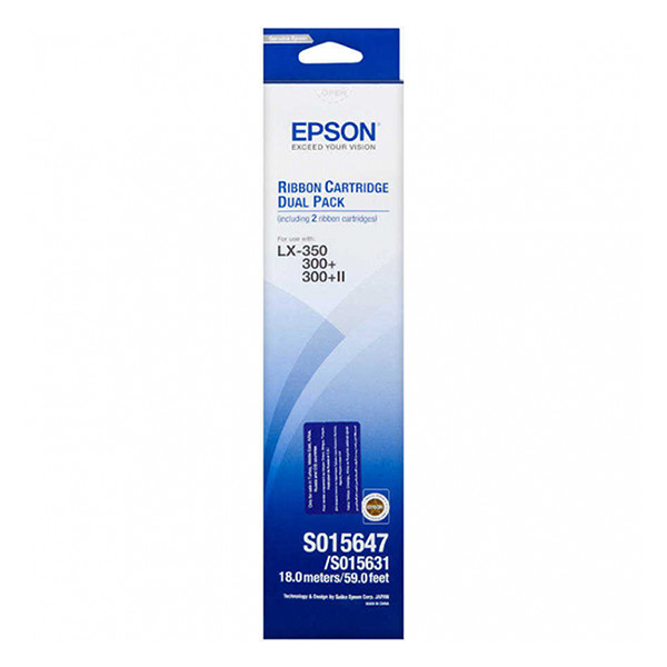 Epson S015647 ruban encreur 2 pièces (d'origine) - noir 084314 - 1