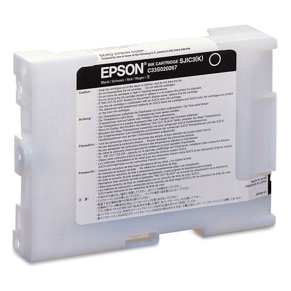 Epson S020267 SJIC3(K) d'encre noire (d'origine) C33S020267 026972 - 1