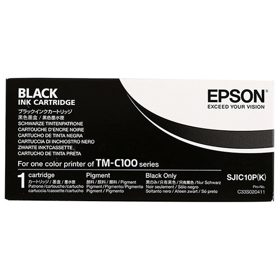 Epson S020411 SJIC10P(K) cartouche d'encre noire (d'origine) C33S020411 026980 - 1