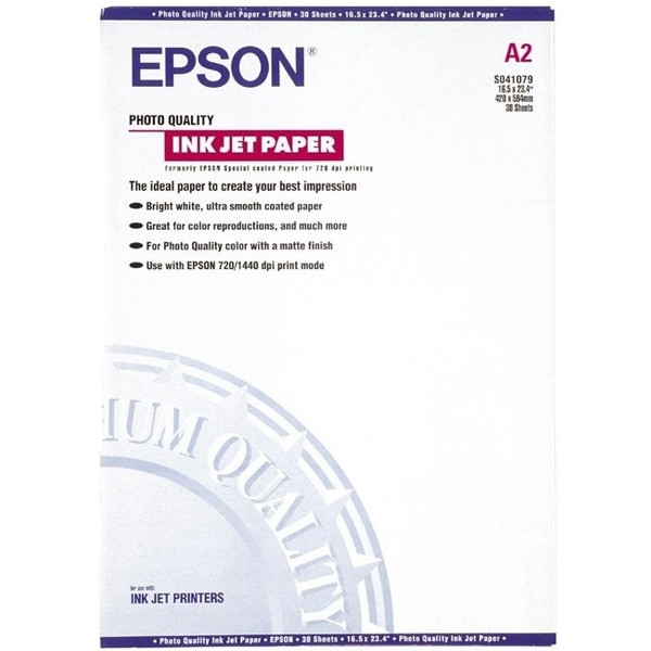 Epson S041079 papier de qualité photo jet d'encre 102 g/m² A2 (30 feuilles) C13S041079 150323 - 1