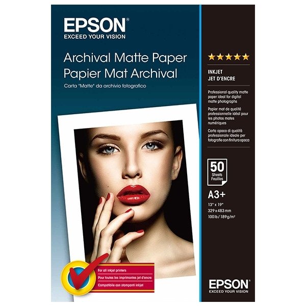 Epson S041340 papier mat d'archivage 189 g/m² A3+ (50 feuilles) C13S041340 150388 - 1
