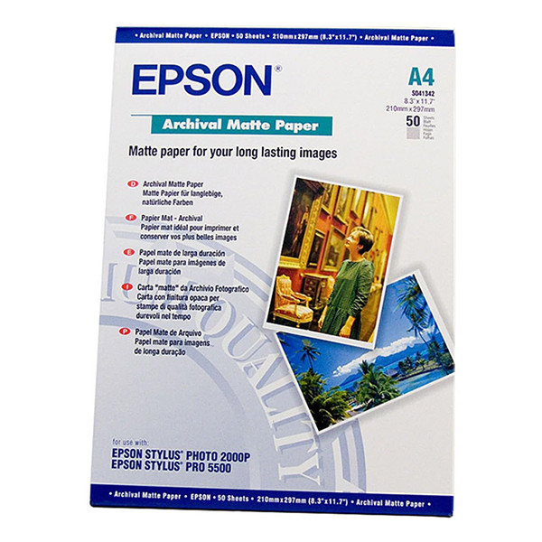 Epson S041342 papier mat d'archivage 189 g/m² A4 (50 feuilles) C13S041342 064610 - 1